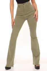 Deep In My Soul Flare Jeans - Olive Ins Street